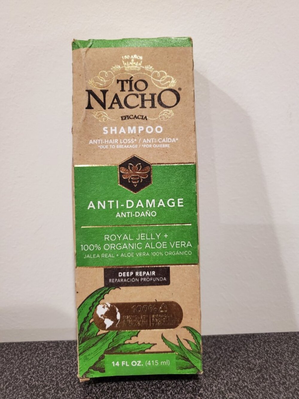 Tio Nacho Shampoo Anti-hair Loss Damage Royal Jelly + Organic Aloe Vera 14oz